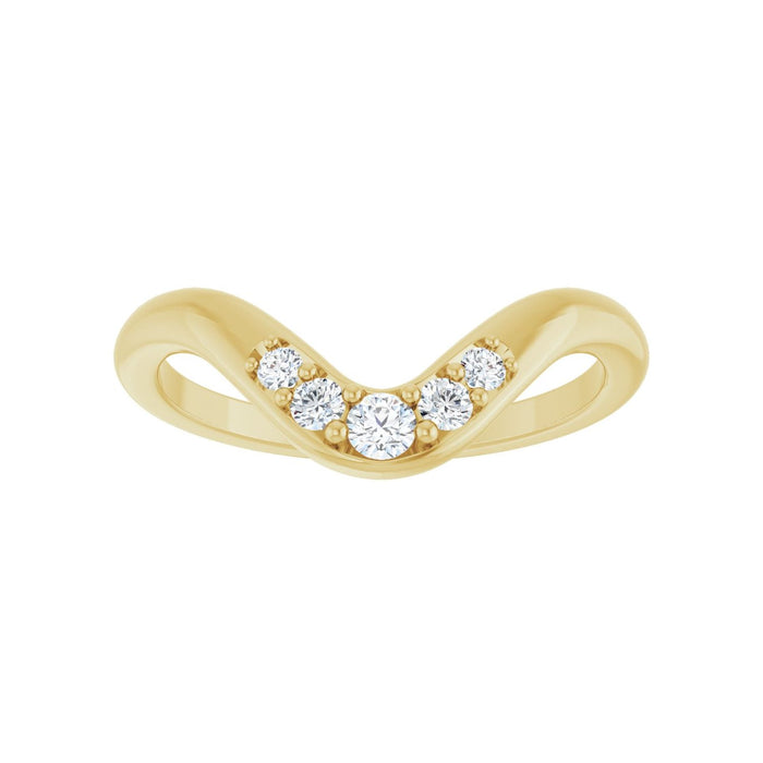 14K Yellow Gold 1/6 CTW Lab-Grown Diamond Contour Band