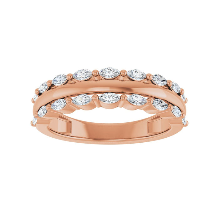 14K Rose Gold 1/2 CTW Lab-Grown Diamond Anniversary Band