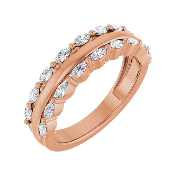 14K Rose Gold 1/2 CTW Lab-Grown Diamond Anniversary Band
