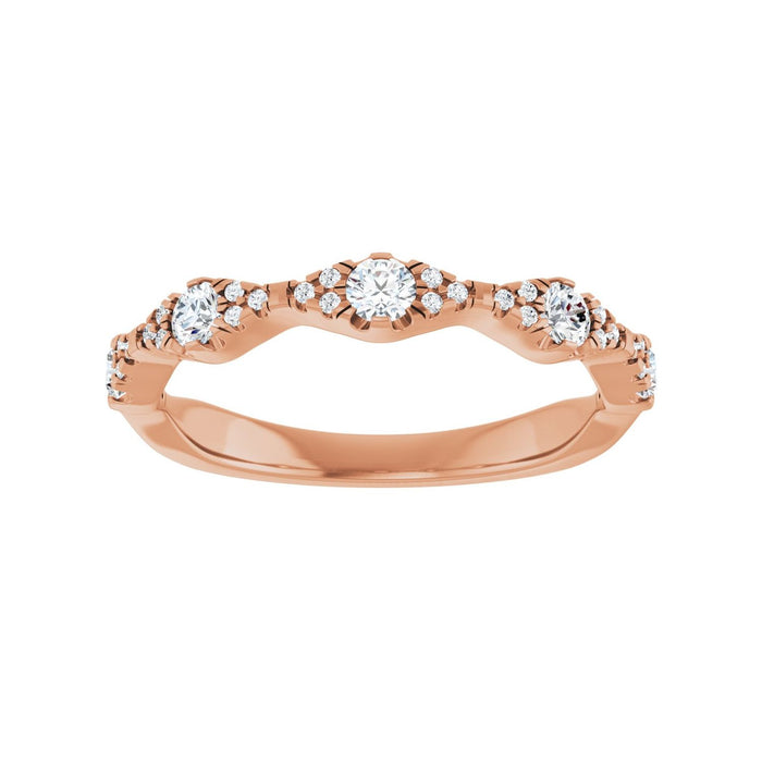14K Rose Gold 3/8 CTW Lab-Grown Diamond Anniversary Band