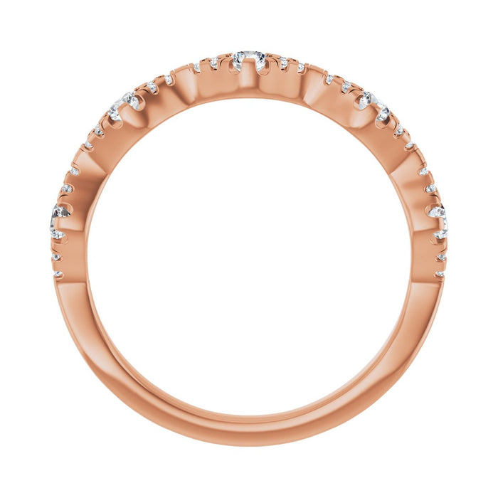 14K Rose Gold 3/8 CTW Lab-Grown Diamond Anniversary Band