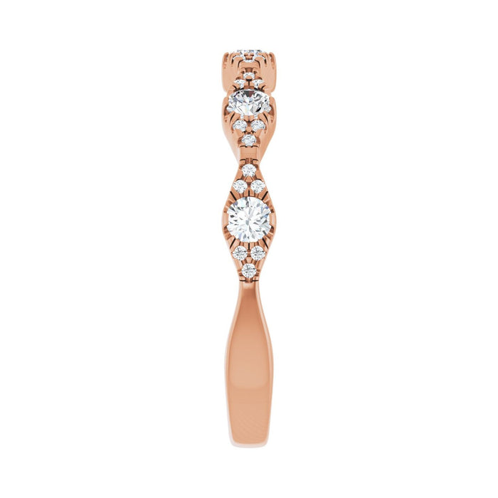 14K Rose Gold 3/8 CTW Lab-Grown Diamond Anniversary Band