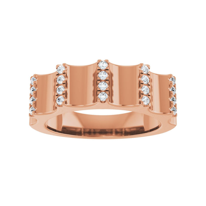 14K Rose Gold 1/3 CTW Lab-Grown Diamond Band