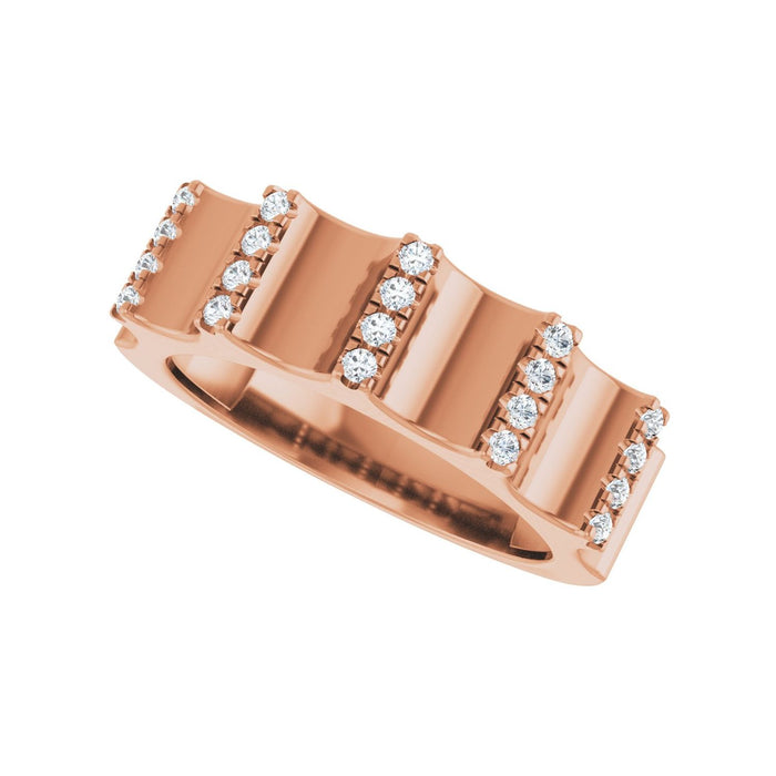 14K Rose Gold 1/3 CTW Lab-Grown Diamond Band