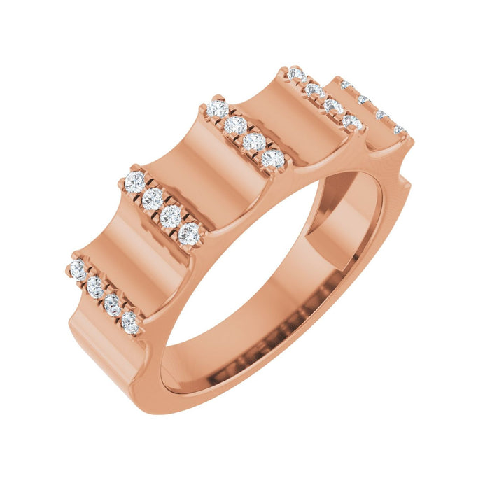 14K Rose Gold 1/3 CTW Lab-Grown Diamond Band