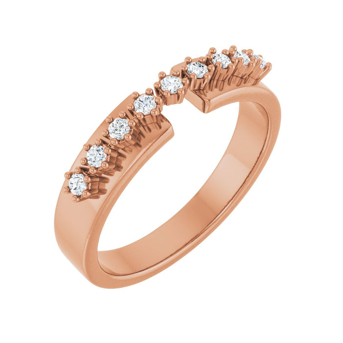 14K Rose Gold 1/6 CTW Lab-Grown Diamond Anniversary Band
