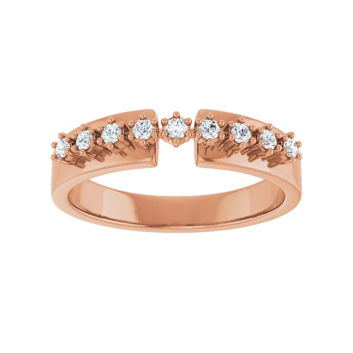 14K Rose Gold 1/6 CTW Lab-Grown Diamond Anniversary Band