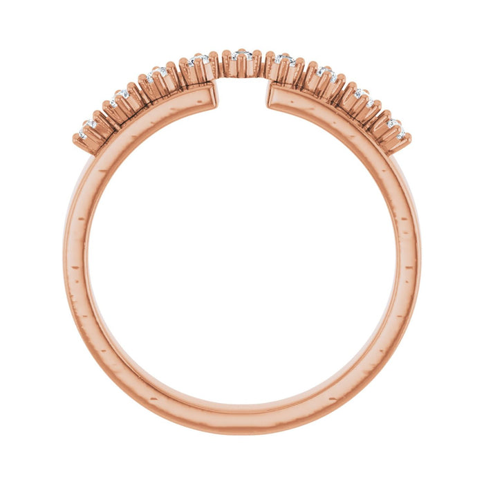 14K Rose Gold 1/6 CTW Lab-Grown Diamond Anniversary Band