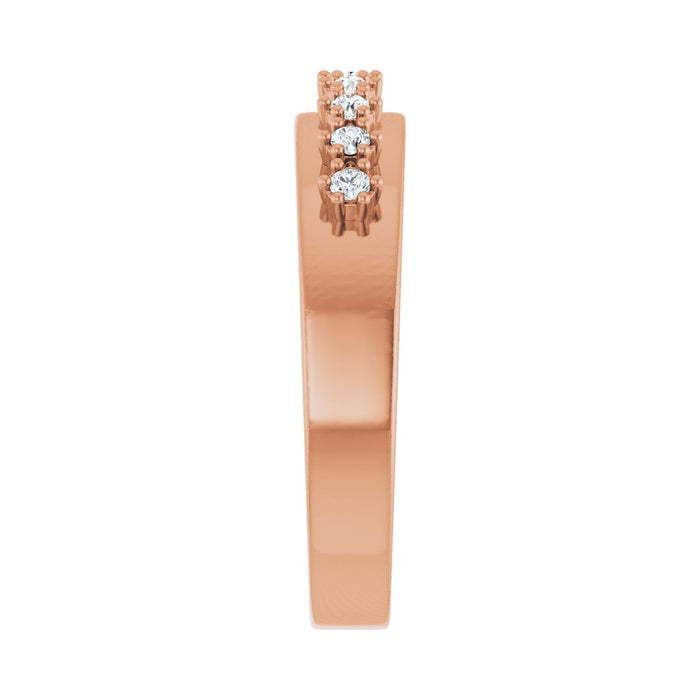 14K Rose Gold 1/6 CTW Lab-Grown Diamond Anniversary Band