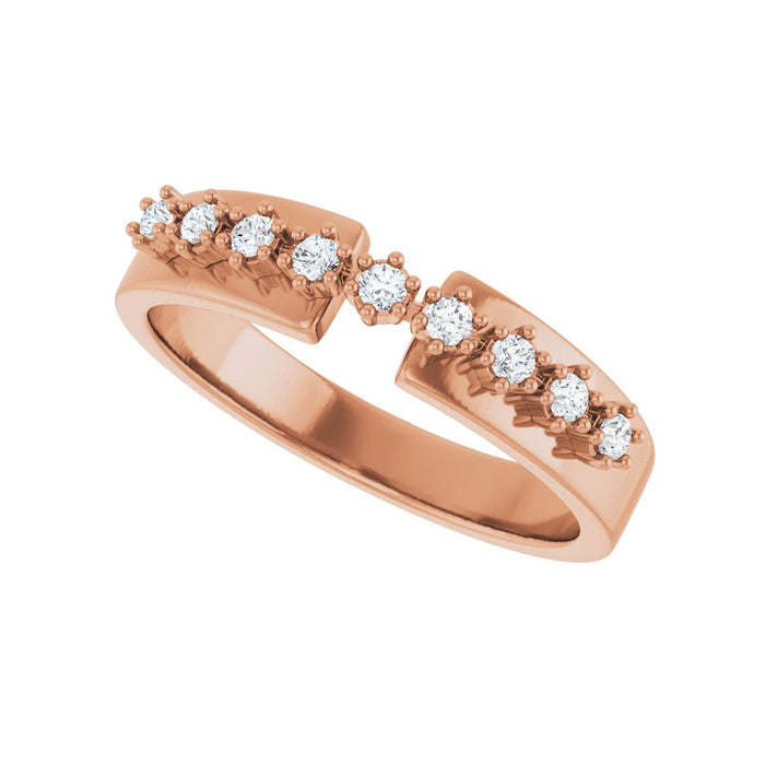 14K Rose Gold 1/6 CTW Lab-Grown Diamond Anniversary Band
