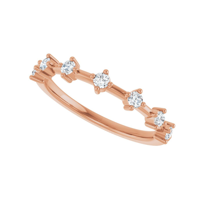 14K Rose Gold 1/4 CTW Lab-Grown Diamond Anniversary Band
