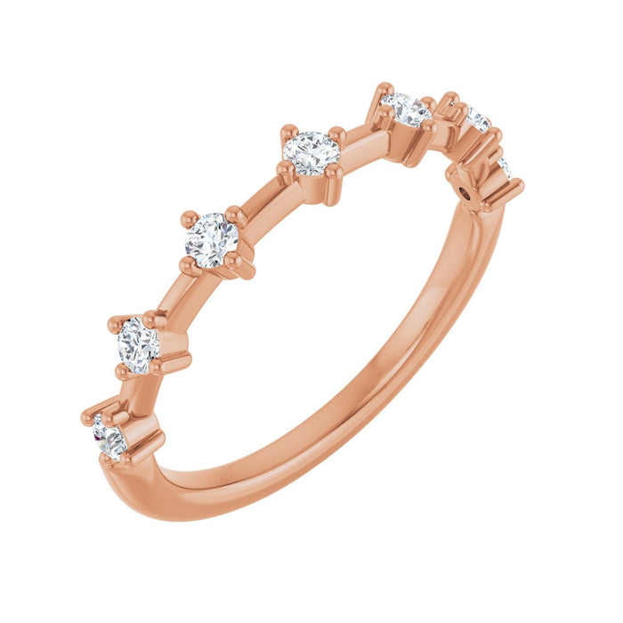 14K Rose Gold 1/4 CTW Lab-Grown Diamond Anniversary Band
