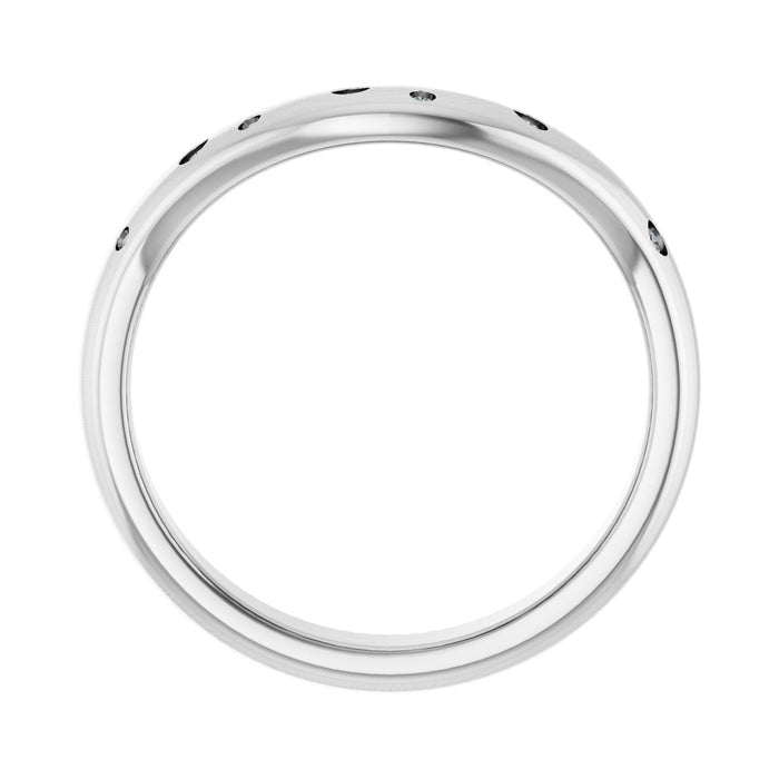 14K White Gold .08 CTW Lab-Grown Diamond Contour Band