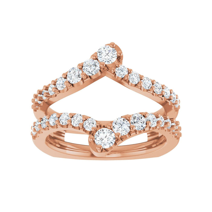 14K Rose Gold 1 CTW Lab-Grown Diamond Ring Guard