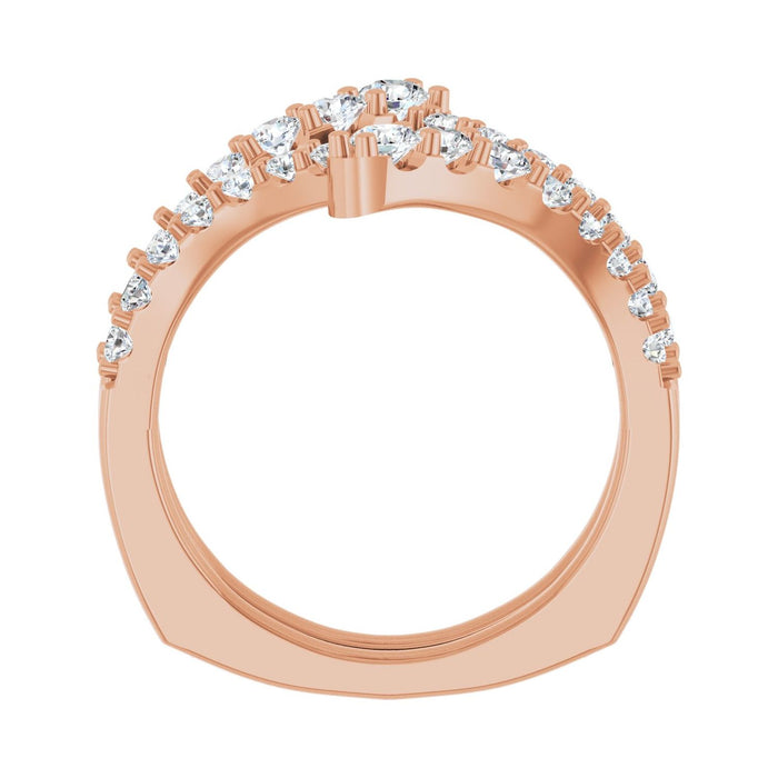 14K Rose Gold 1 CTW Lab-Grown Diamond Ring Guard