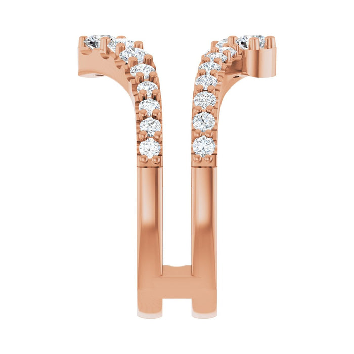 14K Rose Gold 1 CTW Lab-Grown Diamond Ring Guard