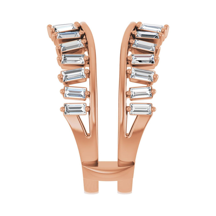 14K Rose Gold 9/8 CTW Lab-Grown Diamond Ring Guard