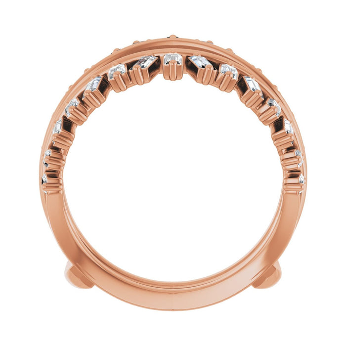 14K Rose Gold 9/8 CTW Lab-Grown Diamond Ring Guard
