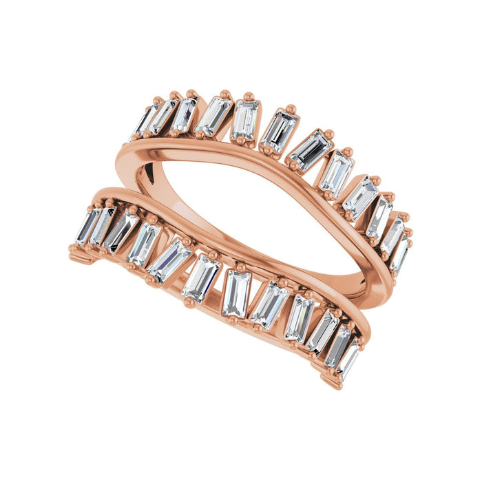 14K Rose Gold 9/8 CTW Lab-Grown Diamond Ring Guard