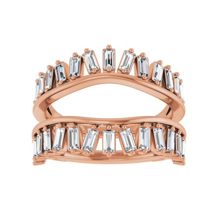 14K Rose Gold 9/8 CTW Lab-Grown Diamond Ring Guard