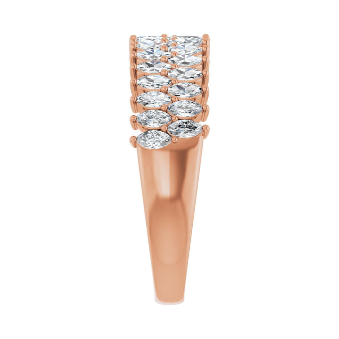 14K Rose Gold 1 CTW Lab-Grown Diamond Anniversary Band