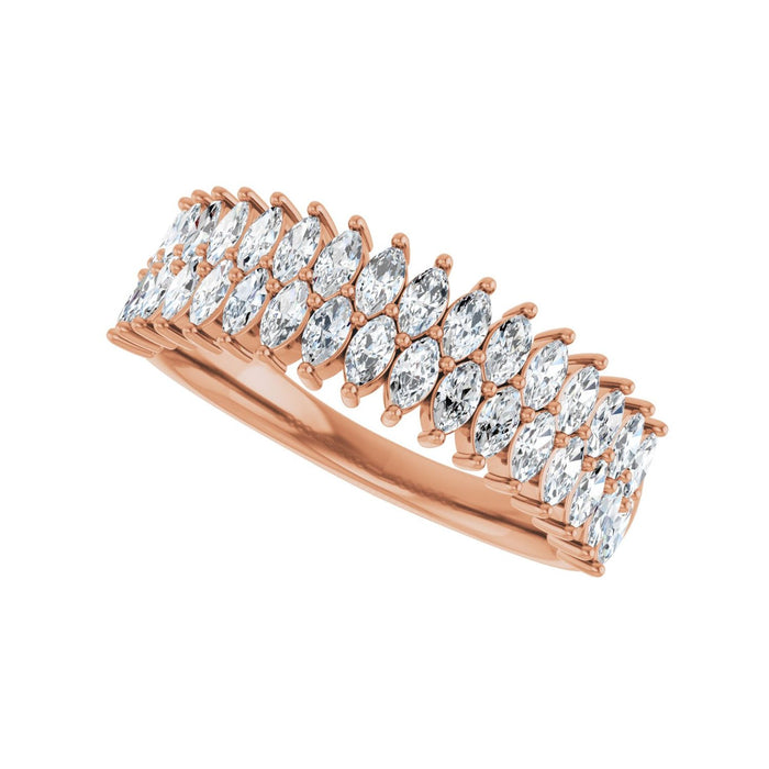 14K Rose Gold 1 CTW Lab-Grown Diamond Anniversary Band
