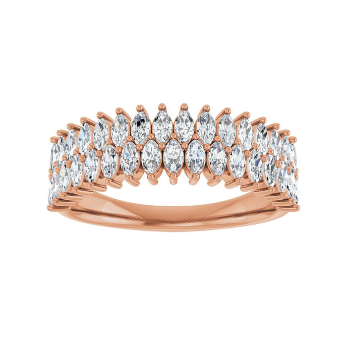14K Rose Gold 1 CTW Lab-Grown Diamond Anniversary Band