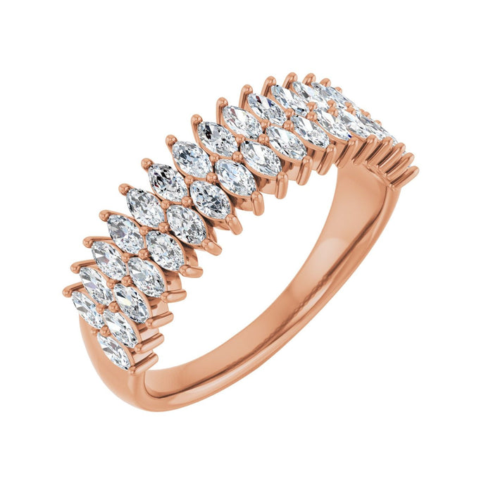14K Rose Gold 1 CTW Lab-Grown Diamond Anniversary Band