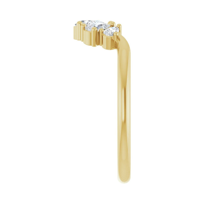 14K Yellow Gold 1/2 CTW Lab-Grown Diamond Contour Band