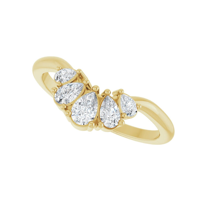14K Yellow Gold 1/2 CTW Lab-Grown Diamond Contour Band