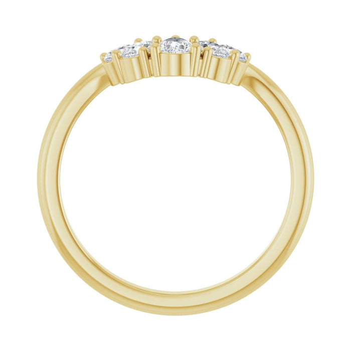 14K Yellow Gold 1/2 CTW Lab-Grown Diamond Contour Band