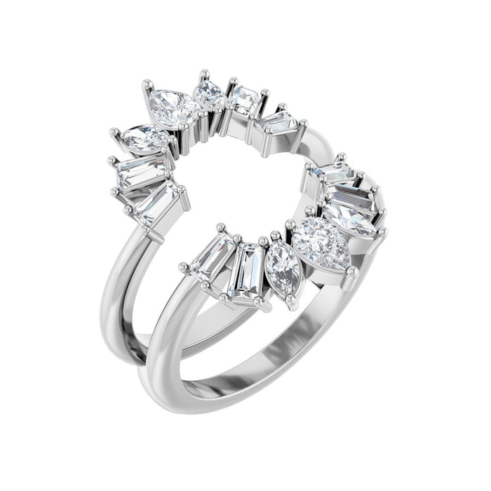 14K White Gold 1 CTW Lab-Grown Diamond Ring Guard