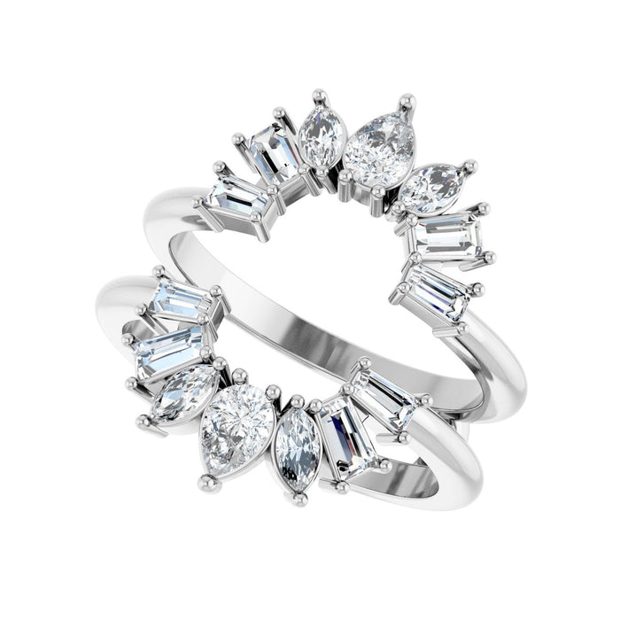 14K White Gold 1 CTW Lab-Grown Diamond Ring Guard
