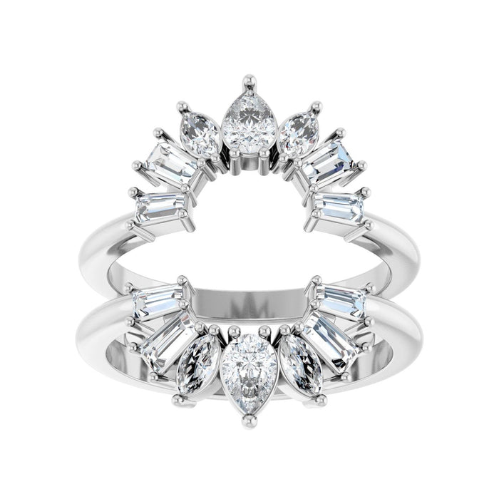 14K White Gold 1 CTW Lab-Grown Diamond Ring Guard