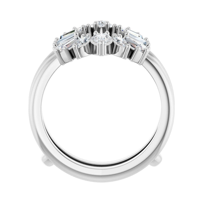 14K White Gold 1 CTW Lab-Grown Diamond Ring Guard