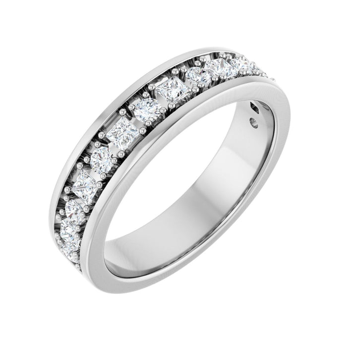 Platinum 7/8 CTW Lab-Grown Diamond Band