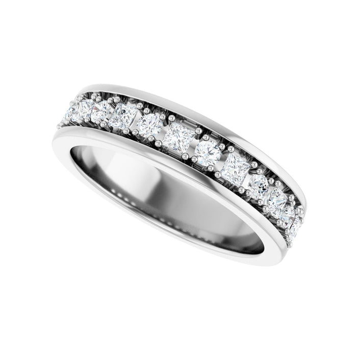 Platinum 7/8 CTW Lab-Grown Diamond Band