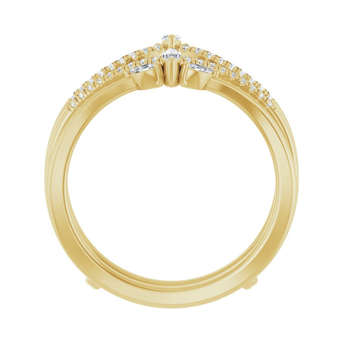 14K Yellow Gold 3/8 CTW Lab-Grown Diamond Ring Guard