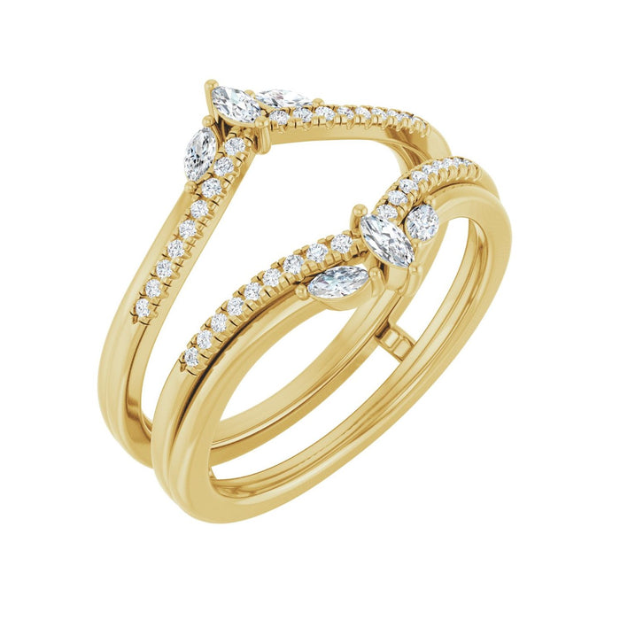 14K Yellow Gold 3/8 CTW Lab-Grown Diamond Ring Guard