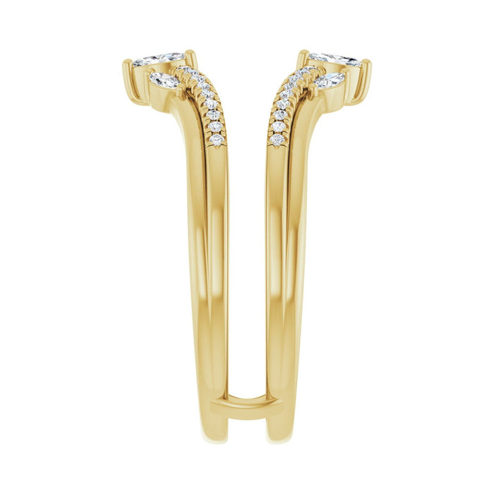 14K Yellow Gold 3/8 CTW Lab-Grown Diamond Ring Guard
