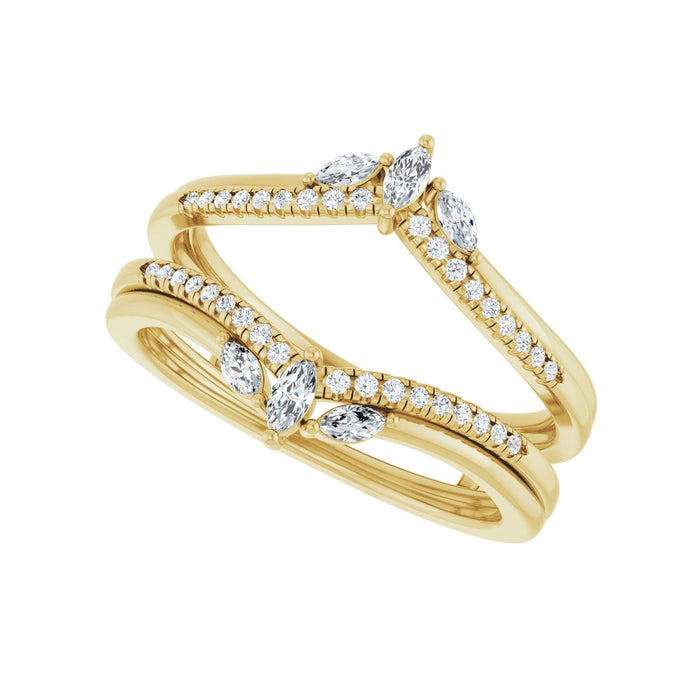 14K Yellow Gold 3/8 CTW Lab-Grown Diamond Ring Guard