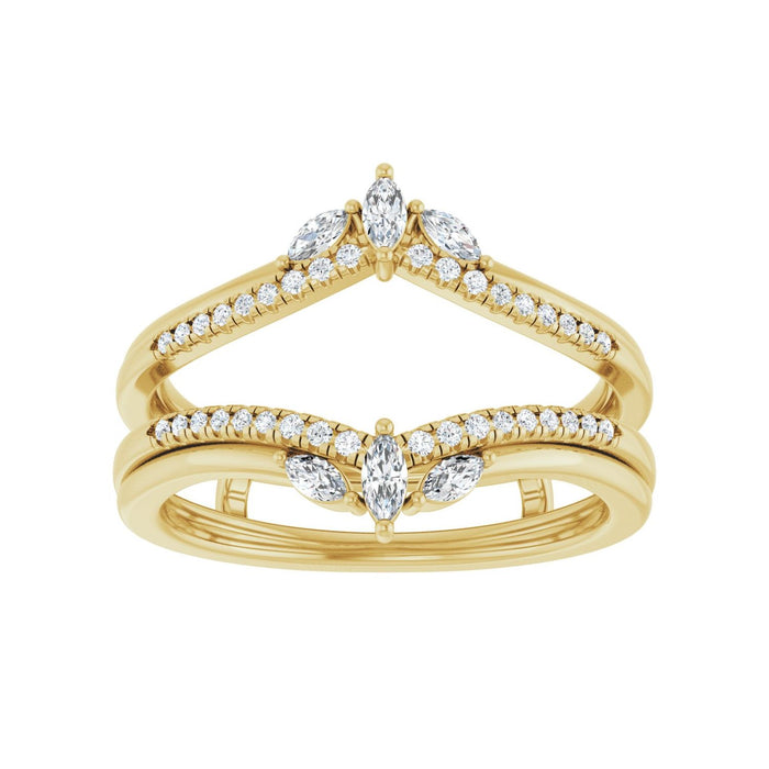 14K Yellow Gold 3/8 CTW Lab-Grown Diamond Ring Guard