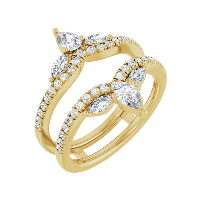 14K Yellow Gold 1 CTW Lab-Grown Diamond Ring Guard