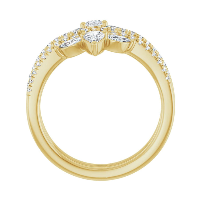 14K Yellow Gold 1 CTW Lab-Grown Diamond Ring Guard