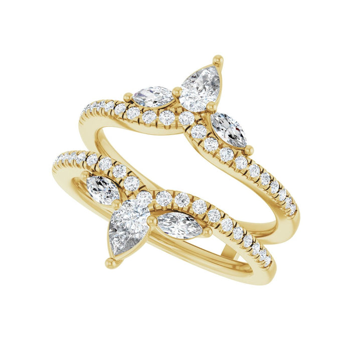 14K Yellow Gold 1 CTW Lab-Grown Diamond Ring Guard
