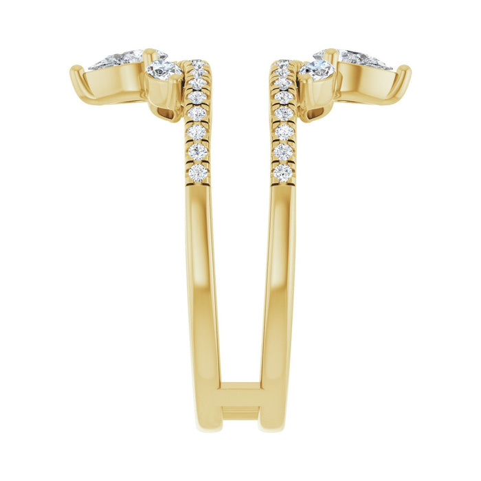 14K Yellow Gold 1 CTW Lab-Grown Diamond Ring Guard