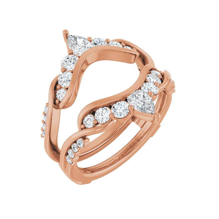 14K Rose Gold 1 1/8 CTW Lab-Grown Diamond Ring Guard