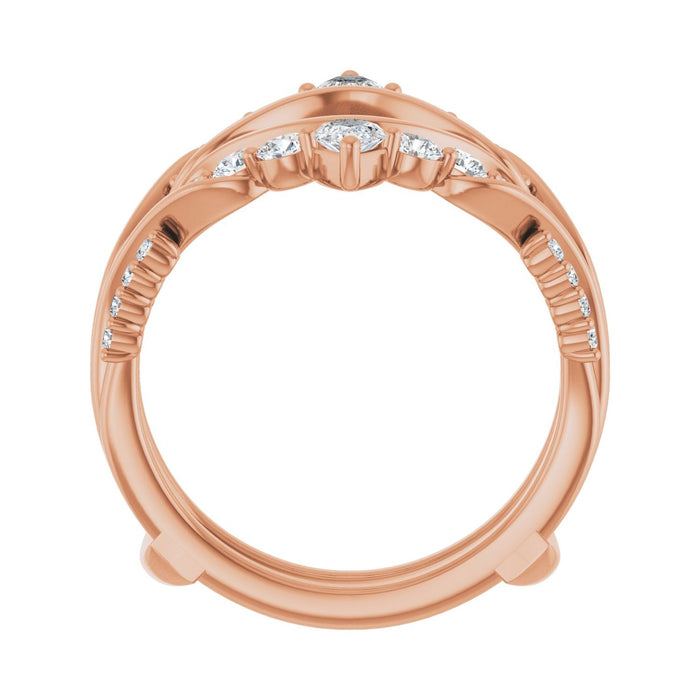 14K Rose Gold 1 1/8 CTW Lab-Grown Diamond Ring Guard