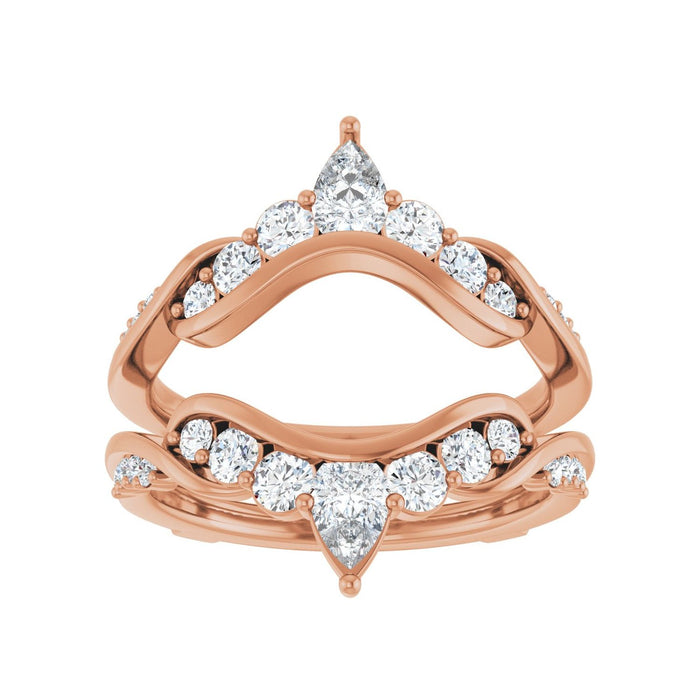 14K Rose Gold 1 1/8 CTW Lab-Grown Diamond Ring Guard