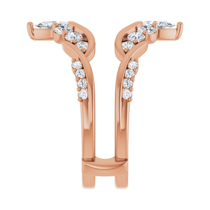14K Rose Gold 1 1/8 CTW Lab-Grown Diamond Ring Guard